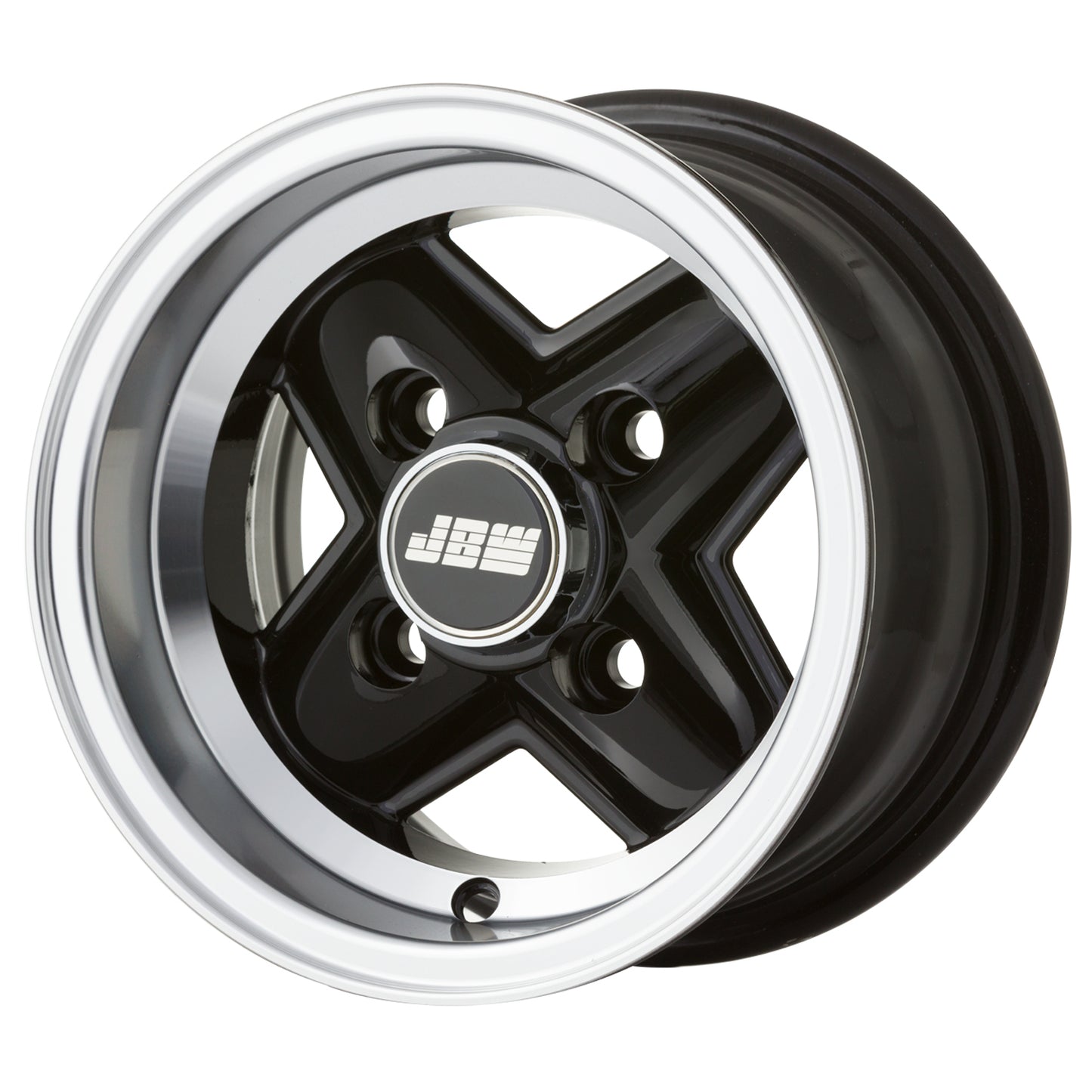 JBW Revolite Classic 4 Spoke 10x6" 4x101.6 PCD ET+5 Black/D-Cut Alloy Wheel