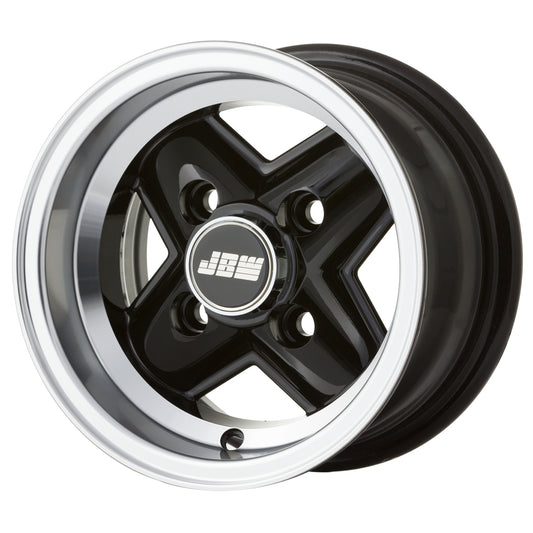 JBW Revolite Classic 4 Spoke 10x6" 4x101.6 PCD ET+5 Black/D-Cut Alloy Wheel