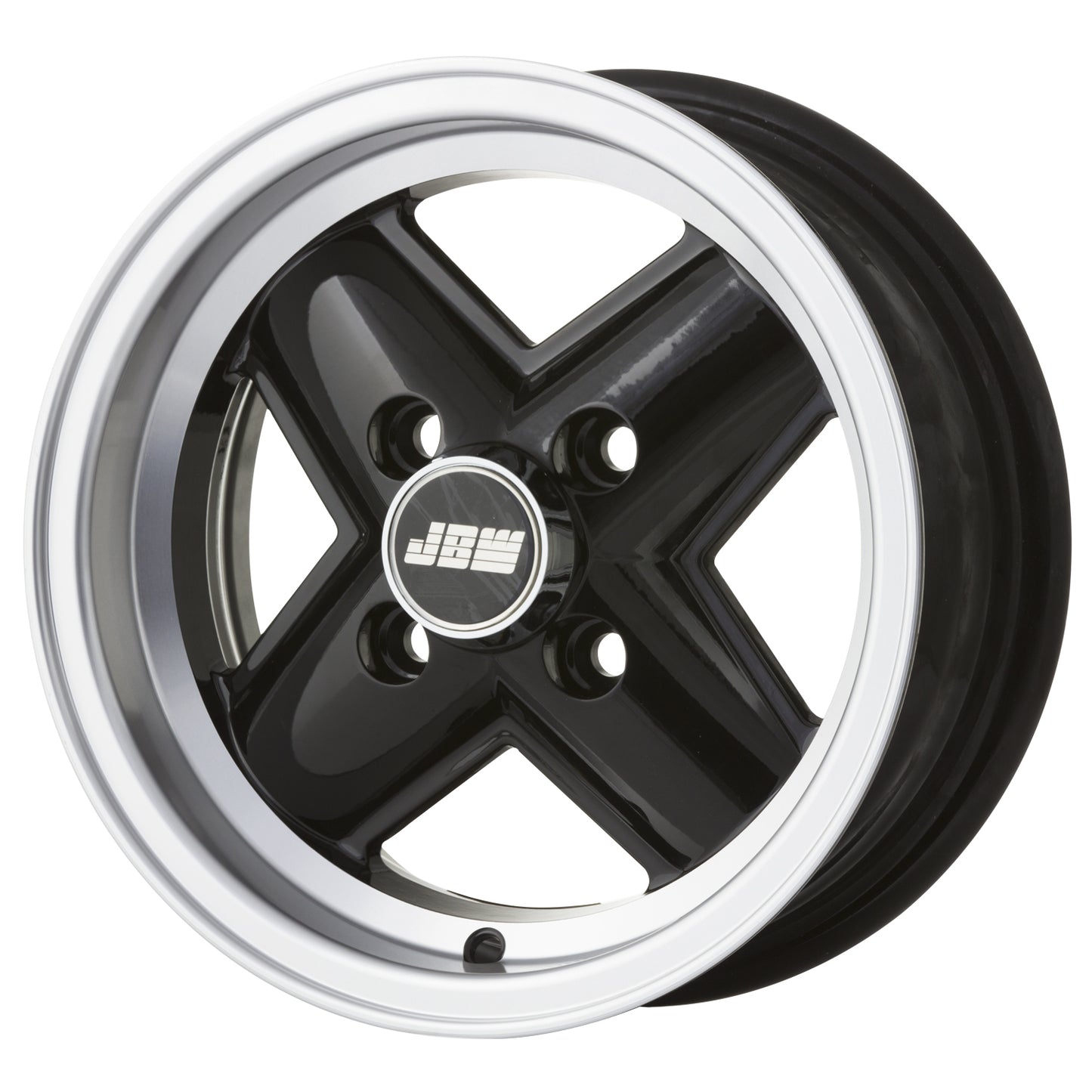 JBW Revolite Classic 4 Spoke 12x5" 4x101.6 PCD ET+15 Black/D-Cut Alloy Wheel
