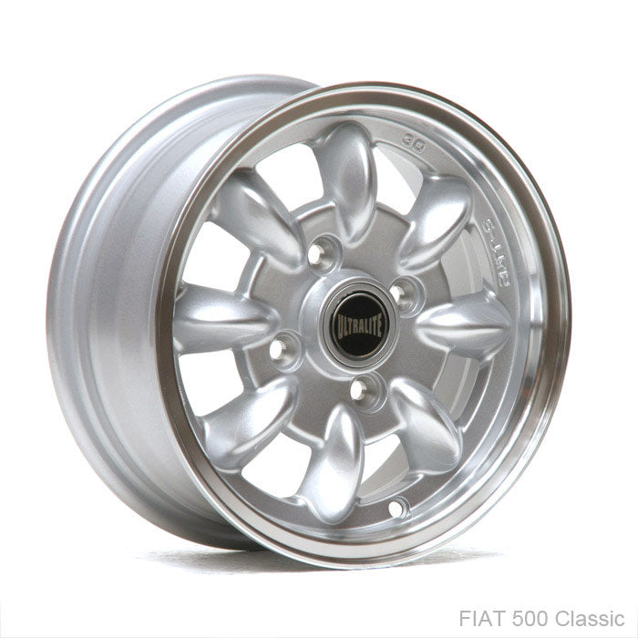 Ultralite Minilite 12x5" 4x98 PCD ET+30 Silver/D-Cut Classic FIAT 500 Wheel