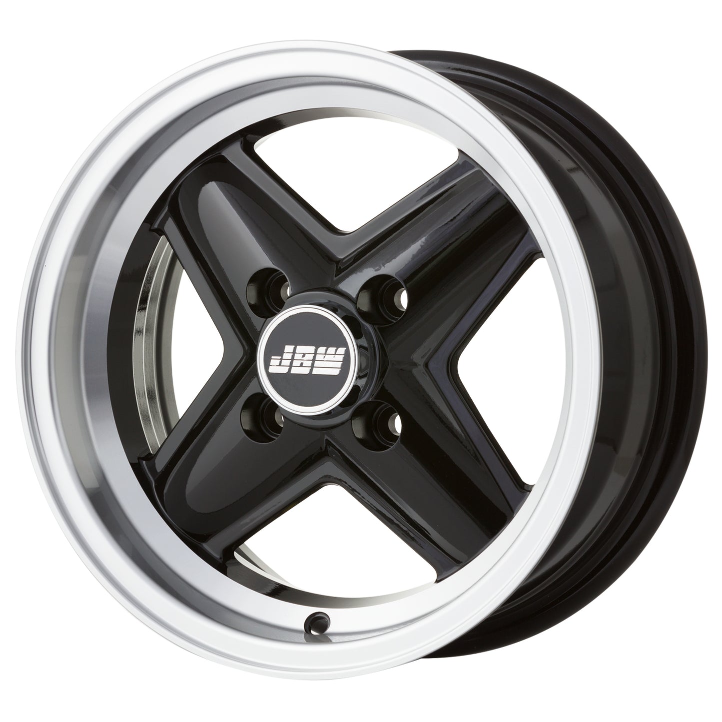 JBW Revolite Classic 4 Spoke 13x6" 4x100 PCD ET+16 Black/D-Cut Alloy Wheel