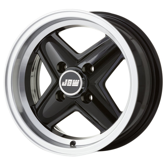 JBW Revolite Classic 4 Spoke 13x6" 4x101.6 PCD ET+16 Black/D-Cut Alloy Wheel