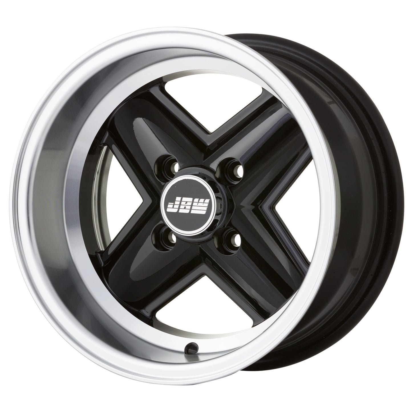 JBW Revolite Classic 4 Spoke 13x7" 4x108 PCD ET-7 Black/D-Cut Alloy Wheel