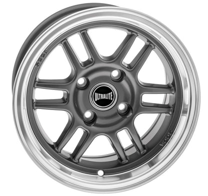 Ultralite F1 13x7" 4x101.6 PCD ET+2 Gun Metal Grey/D-Cut Alloy Wheel