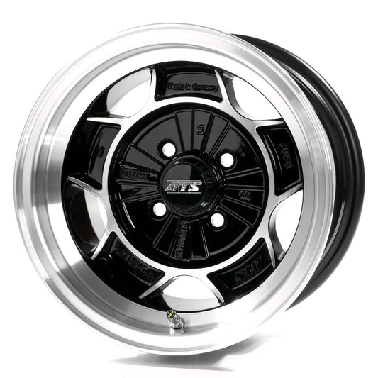 ATS Classic 13x8" 4x100 PCD ET+1 Diamond Black Polished Alloy Wheel