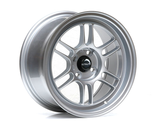 Ultralite F1 15x7.5" 4x100 PCD ET+30 Gloss Silver Alloy Wheel