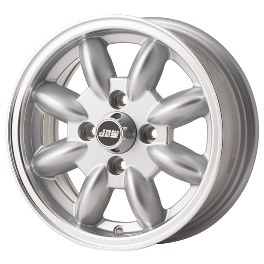 JBW Minilite 13x5.5" 4x100 PCD ET+25 Silver/D-Cut Alloy Wheel