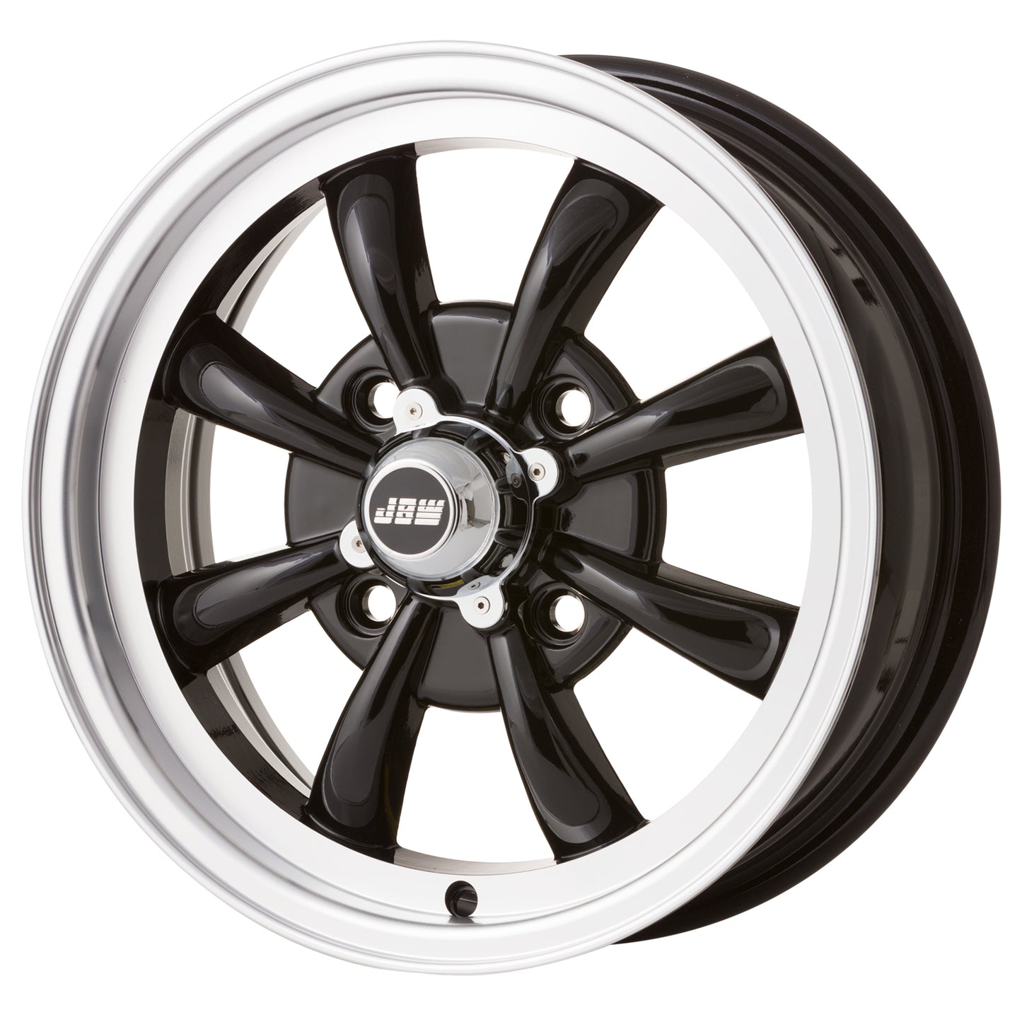 JBW AC8 15x5.5" 4x130 PCD ET+35 Black/D-Cut Alloy Wheel