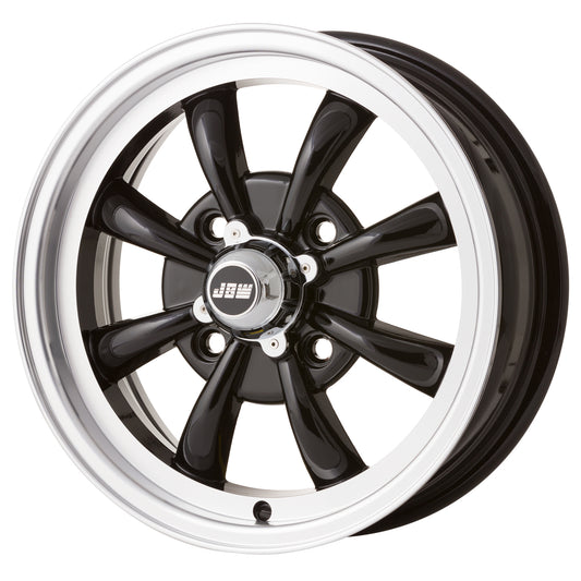JBW AC8 15x5.5" 4x130 PCD ET+35 Black/D-Cut Alloy Wheel