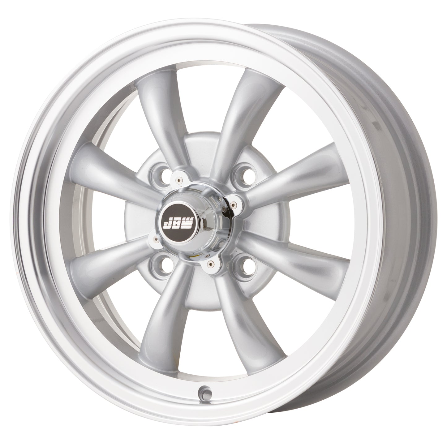 JBW AC8 15x5.5" 4x130 PCD ET+35 Silver/D-Cut Alloy Wheel