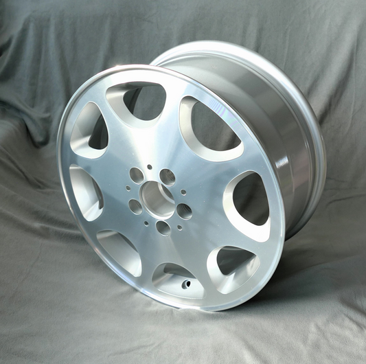 Maxilite Eight hole 17x8” 5x112 PCD ET+34 Silver/D-Cut Mercedes Alloy Wheel