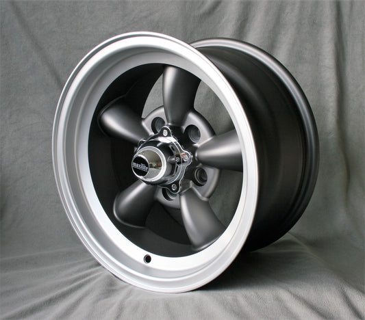 Plymouth Torque Thrust Style 15x8 Anthracite/D-Cut Alloy Wheel (5x114.3 PCD)