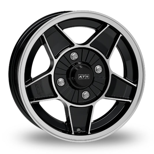 ATS Classic 15x5.5" 4x130 PCD ET+25 Diamond Black Polished Alloy Wheel