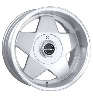 Borbet A 16x7.5" 5x112 PCD ET+20 Silver Polished Alloy Wheel 66.6CB