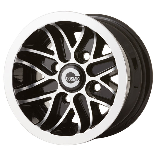 JBW COSMIC 10x6" 4x101.6 PCD ET+6 Black/D-Cut Alloy Wheel