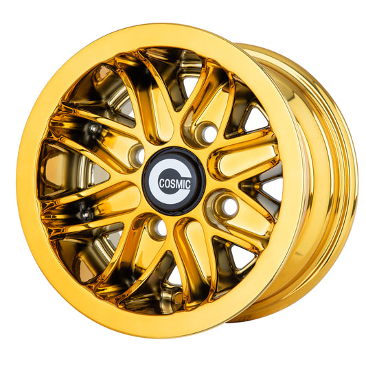 JBW COSMIC 10x6" 4x101.6 PCD ET+6 Gold Chrome Alloy Wheel