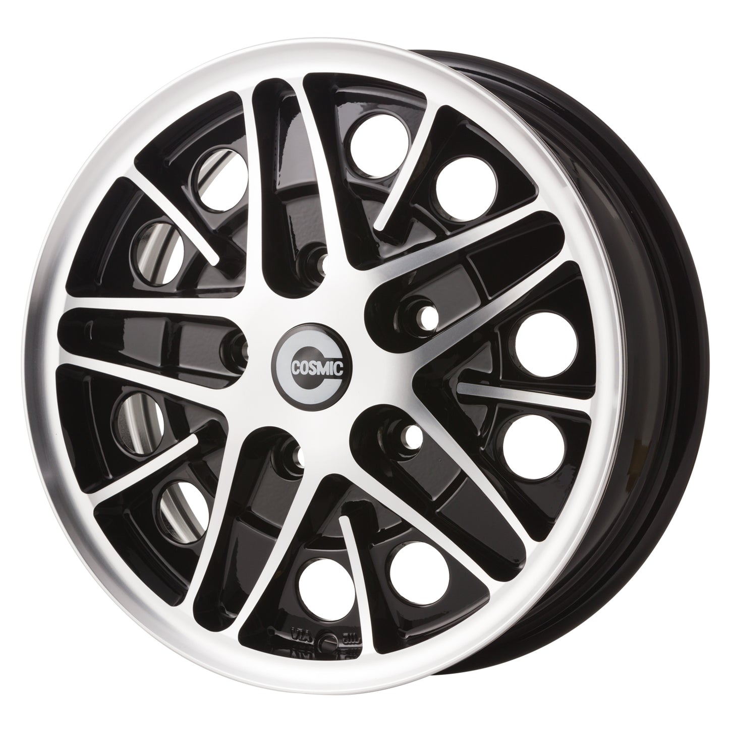 JBW COSMIC 15x5.5" 5x130 PCD ET+25 Black/D-Cut Alloy Wheel