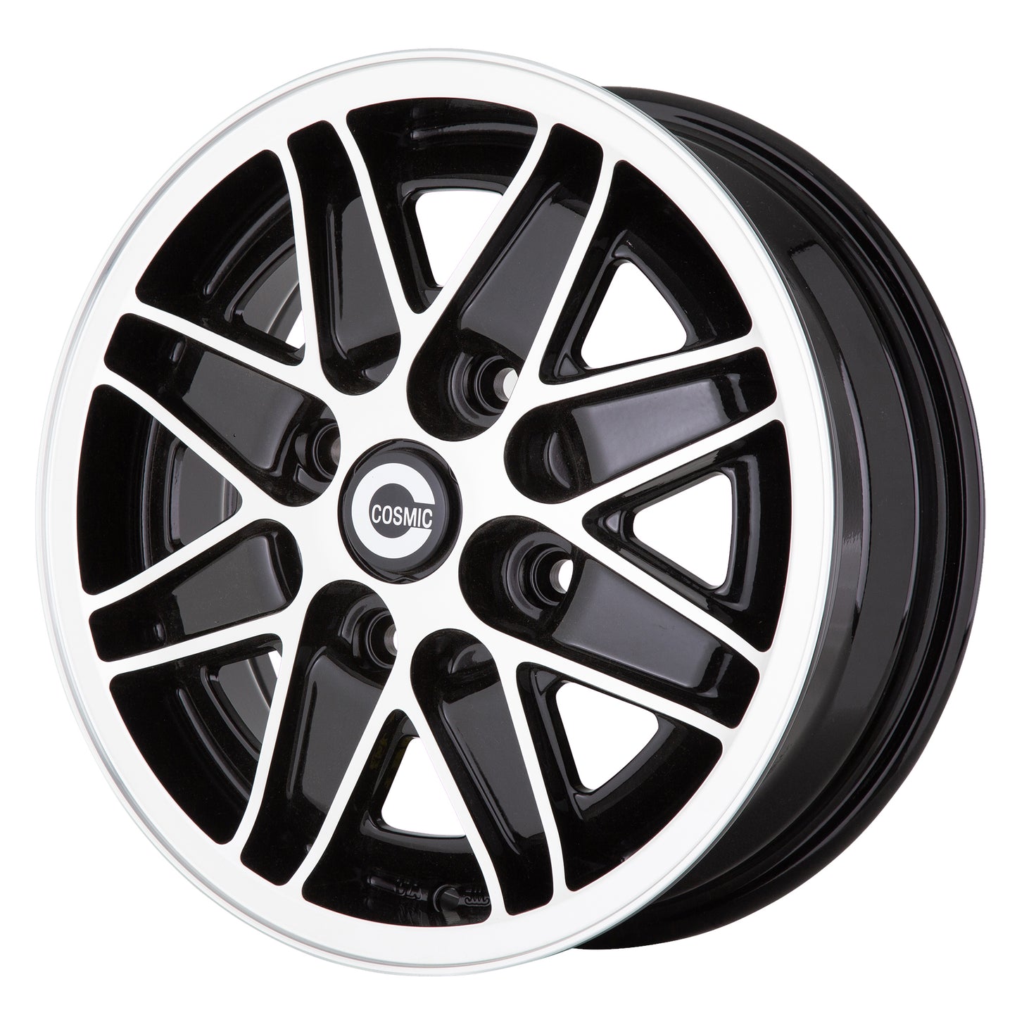 JBW COSMIC 15x5.5" 4x130 PCD ET+35 Black/D-Cut Alloy Wheel