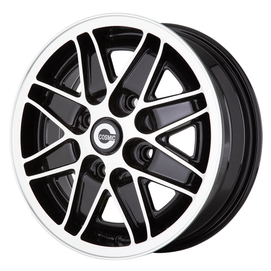 JBW COSMIC 15x5.5" 4x130 PCD ET+35 Black/D-Cut Alloy Wheel