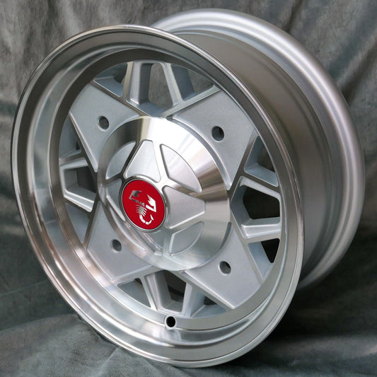 Maxilite 500 Abarth Style 12x5” 4x190 PCD ET+20 Silver/D-Cut Alloy Wheel