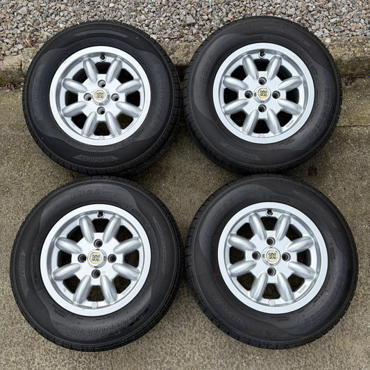 Genuine Minilite 13" 4x100 PCD BMW Alloy Wheels With Tyres (USED)