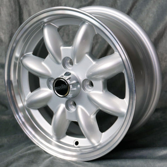 Maxilite Minilite 13x5.5" 4x114.3 PCD ET+25 Silver/D-Cut Alloy Wheel