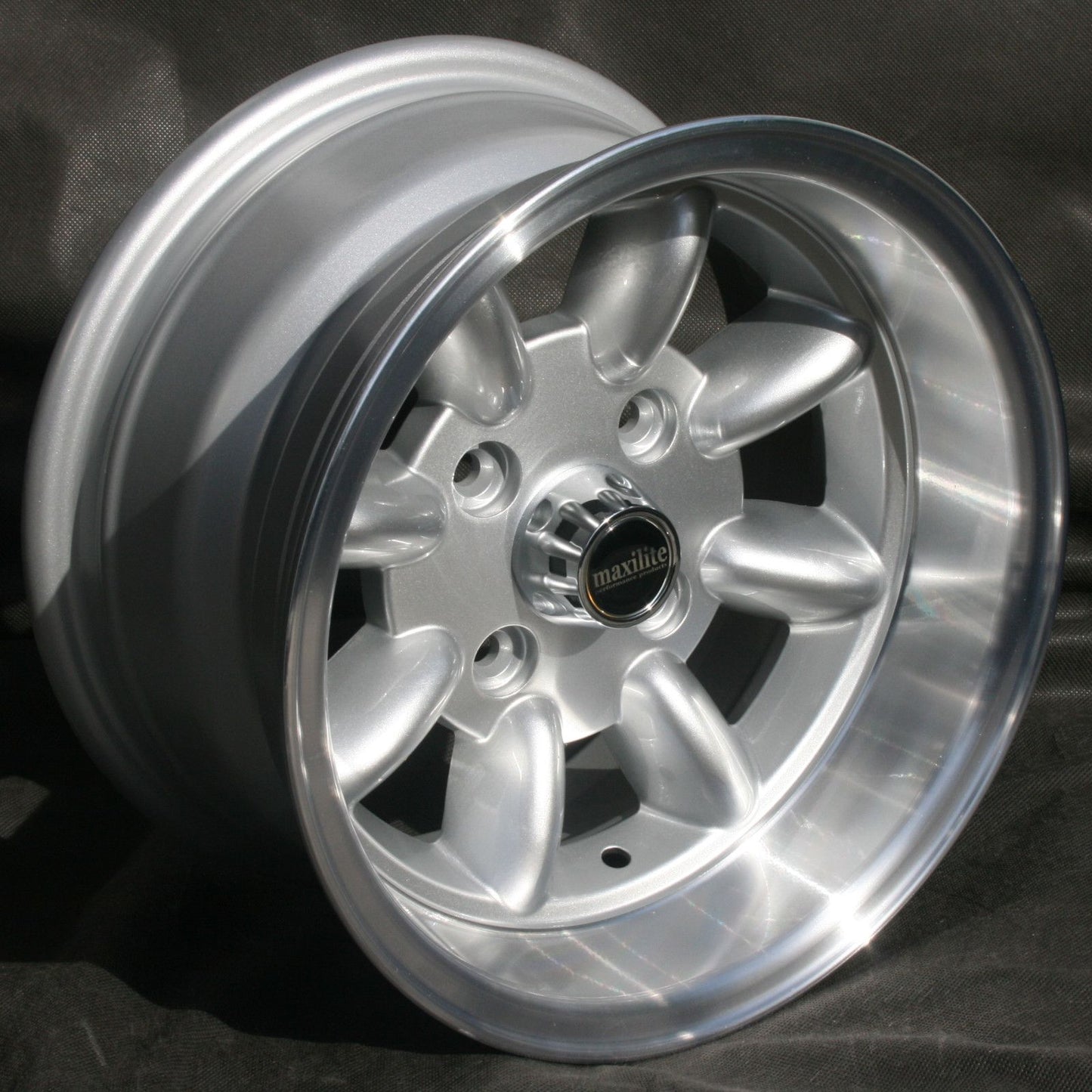 Ford Minilite Style 13x7" Silver/D-Cut Alloy Wheel (4x108 PCD) (ET-7)