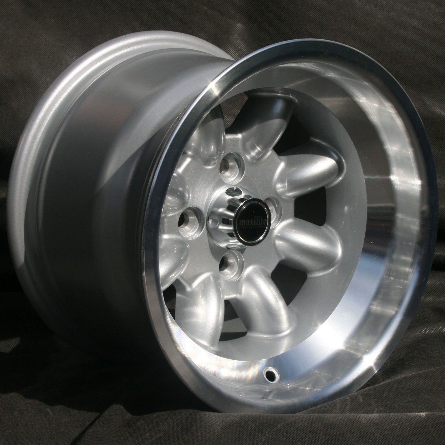 Ford Minilite Style 13x9" Silver/D-Cut Alloy Wheel (4x108 PCD) (ET-12)