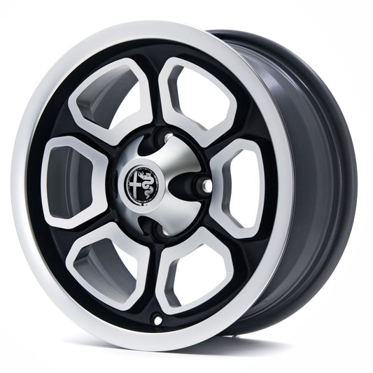 Maxilite MOMO Vega 14x6" 4x108 PCD ET+23 Matt Black/D-Cut Alloy Wheel