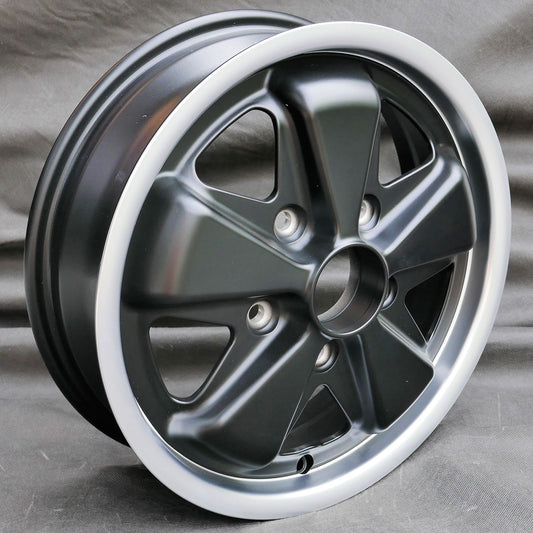 Maxilite Fuchs 15x4.5” 5x130 PCD ET+42 Matt Black/D-Cut Alloy Wheel