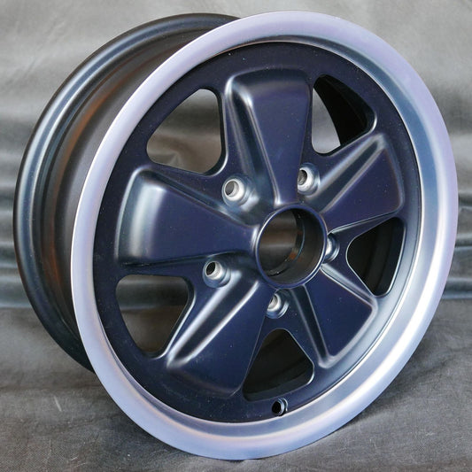 Maxilite Fuchs 15x6” 5x130 PCD ET+36 Matt Black/D-Cut "Flat 6" Alloy Wheel