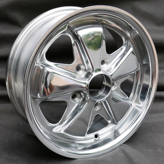 Maxilite Fuchs 15x6” 5x130 PCD ET+36 Fully Polished "Deep 6" Alloy Wheel