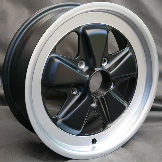 Maxilite Fuchs 16x6” 5x130 PCD ET+36 Matt Black/D-Cut Alloy Wheel