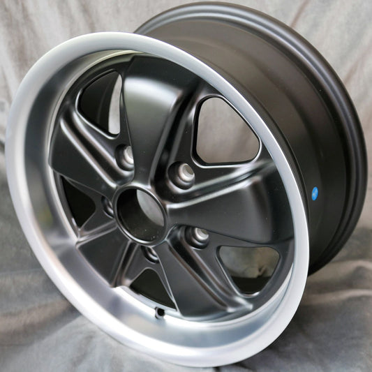 Maxilite Fuchs 15x7” 5x130 PCD ET+47 Matt Black/D-Cut Alloy Wheel