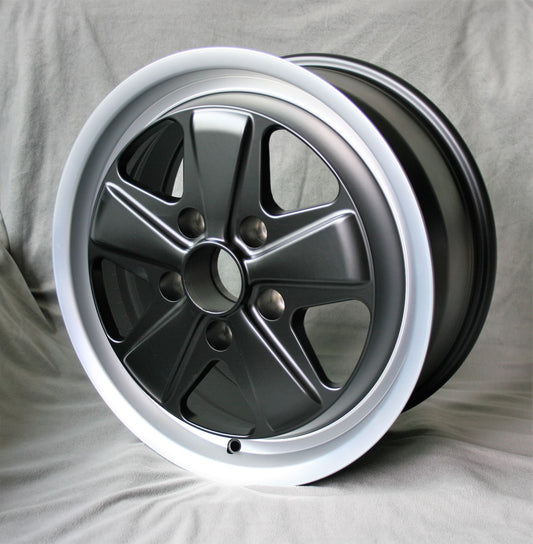 Maxilite Fuchs 17x7.5" 5x130 PCD ET+52 Matt Black/D-Cut Alloy Wheel