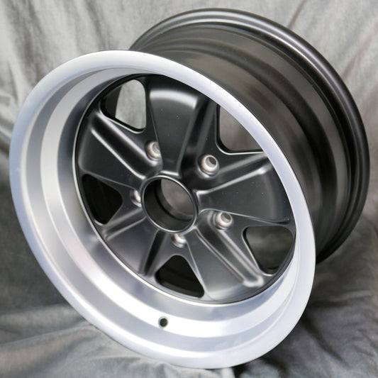 Maxilite Fuchs 15x8” 5x130 PCD ET+10.6 Matt Black/D-Cut Alloy Wheel