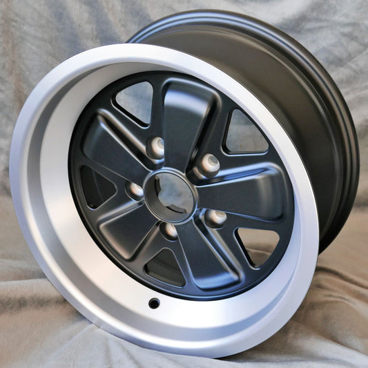 Maxilite Fuchs 16x8” 5x130 PCD ET+10.6 Matt Black/D-Cut Alloy Wheel