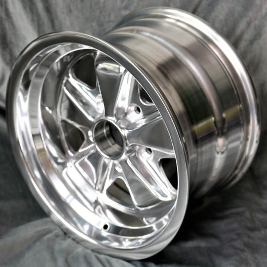 Maxilite Fuchs 15x9” 5x130 PCD ET+15 Fully Polished Alloy Wheel