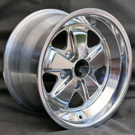 Maxilite Fuchs 16x9” 5x130 PCD ET+15 Fully Polished Alloy Wheel