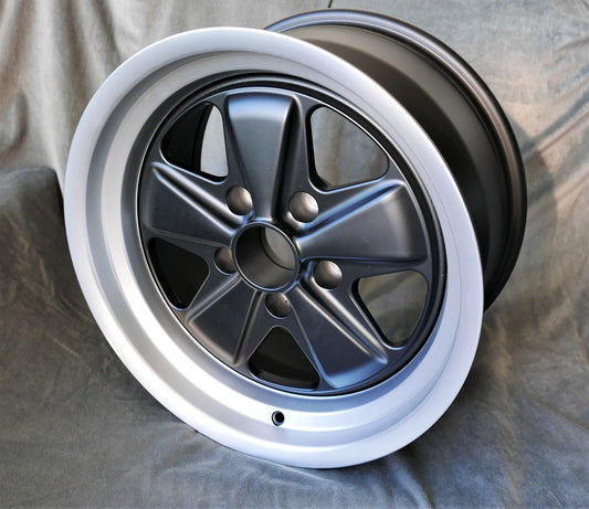 Maxilite Fuchs 17x9" 5x130 PCD ET+15 Matt Black/D-Cut Alloy Wheel