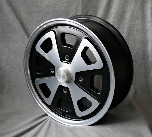 Maxilite Babyfuchs Style 15x5.5” 4x130 PCD ET+35 Black/D-Cut Alloy Wheel