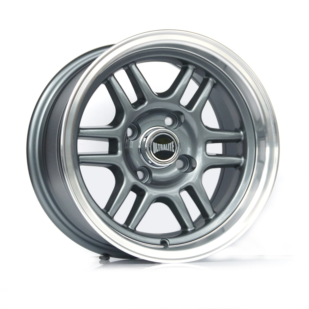 Ultralite F1 13x7" 4x101.6 PCD ET+2 Gun Metal Grey/D-Cut Alloy Wheel