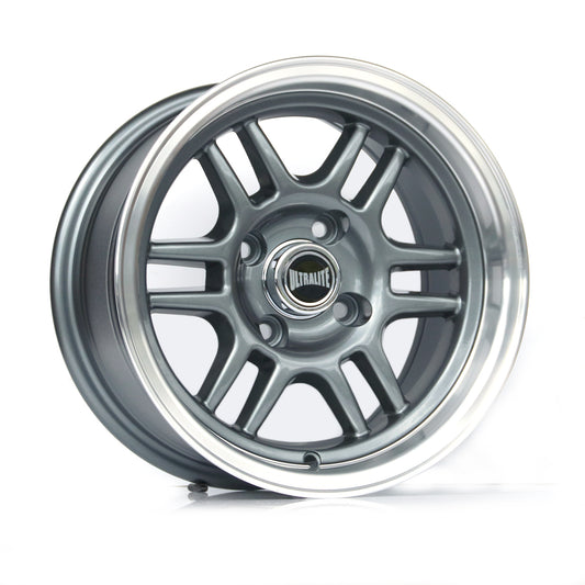 Ultralite F1 13x7" 4x101.6 PCD ET+2 Gun Metal Grey/D-Cut Alloy Wheel