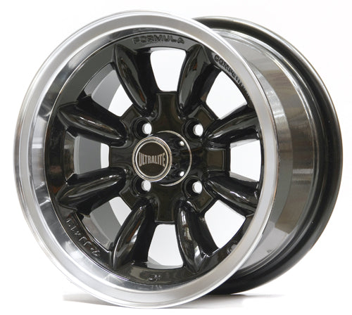 Ultralite Minilite 13x6" 4x101.6 PCD ET+10 Black/D-Cut Alloy Wheel