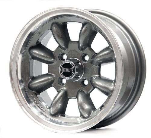 Ultralite Minilite 13x6" 4x101.6 PCD ET+10 Gun Metal Grey/D-Cut Alloy Wheel