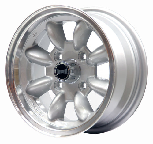 Ultralite Minilite 13x6" 4x101.6 PCD ET+10 Silver/D-Cut Alloy Wheel