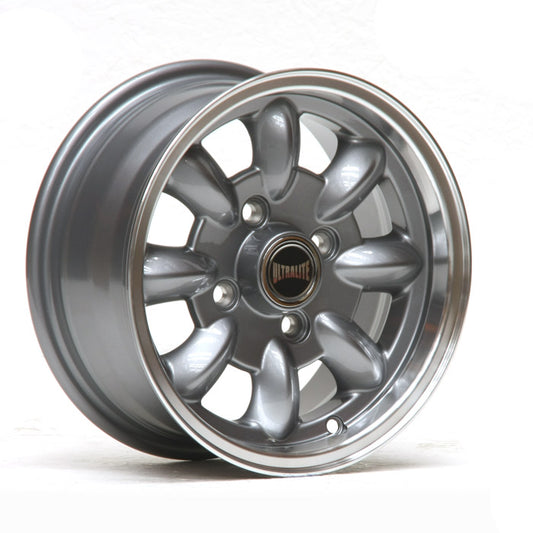 Ultralite Minilite 12x5.5" 4x101.6 PCD ET+30 Gun Metal Grey/D-Cut Alloy Wheel