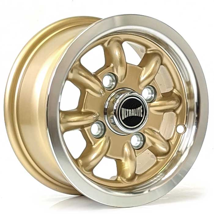 Ultralite Minilite 10x4.5" 4x101.6 PCD ET+34 Gold/D-Cut Alloy Wheel