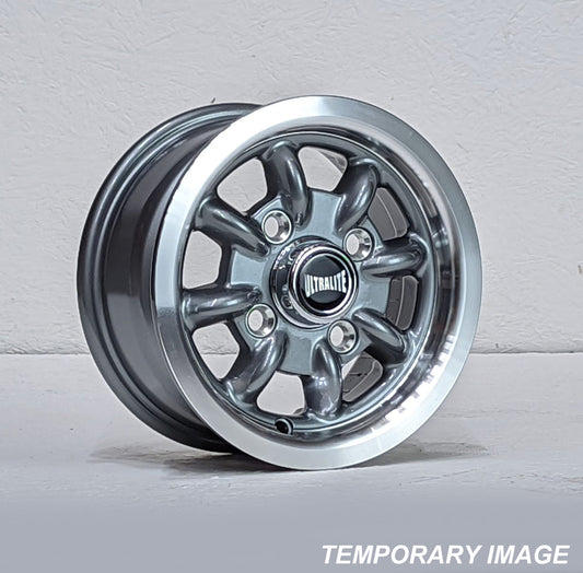 Ultralite Minilite 10x4.5" 4x101.6 PCD ET+34 Gun Metal Grey/D-Cut Alloy Wheel