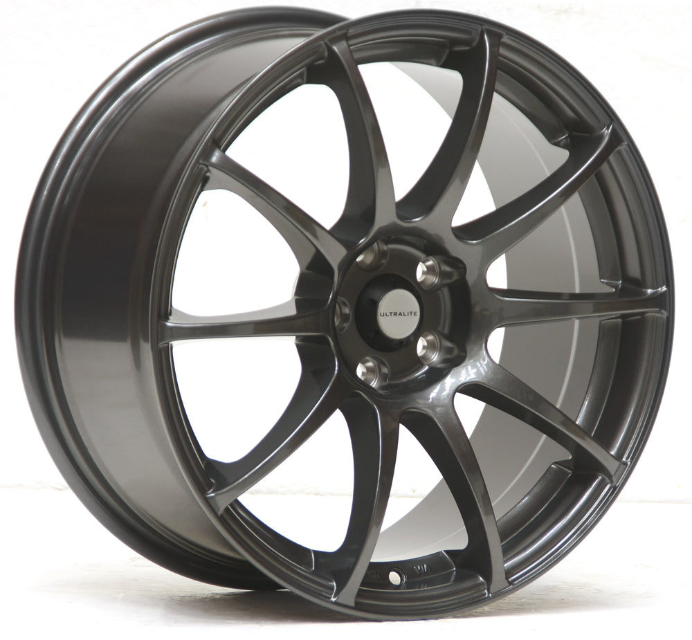 Ultralite ULR5 17x8" 5x100 PCD ET+35 Dark Gun Metallic Alloy Wheel